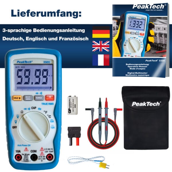 PeakTech® P 3320 Digital multimeter, 6,000 counts, TrueRMS - Image 7