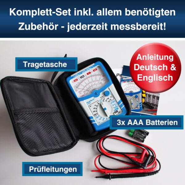 PeakTech® P 3385 Analog multimeter, 600V AC/DC, 10A AC/DC, CAT III - Image 7
