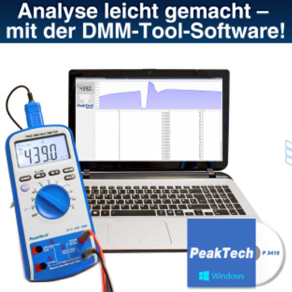 PeakTech® P 3415 Digital multimeter, 6,000 counts, TrueRMS & USB - Image 6