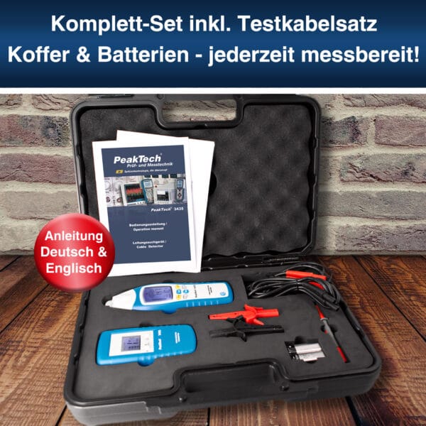 PeakTech® P 3435 Cable detector - set, transmitter and receiver - Image 6