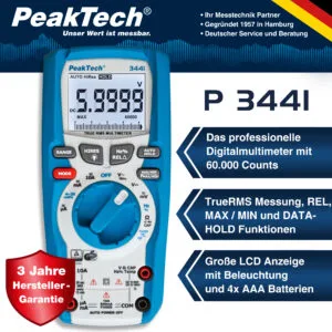 PeakTech® P 3441 TrueRMS digital multimeter ~ 60.000 Counts ~ 1000V AC/DC - Image 2