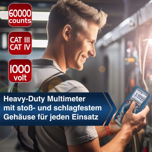 PeakTech® P 3441 TrueRMS digital multimeter ~ 60.000 Counts ~ 1000V AC/DC - Image 4
