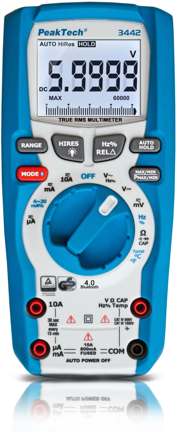 PeakTech® P 3442 TrueRMS digital multimeter ~ 60.000 Counts ~ 1000V AC/DC