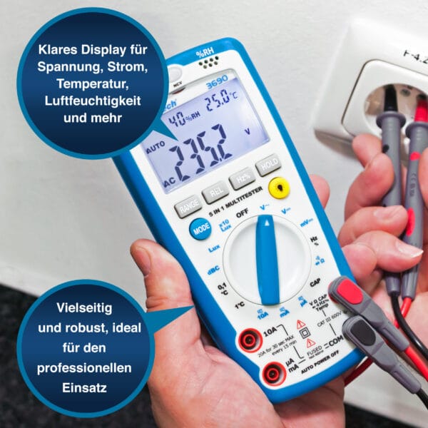 PeakTech® P 3690 4000 counts multimeter, environmental measurements - Image 4