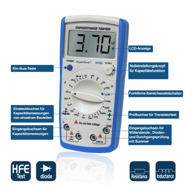 PeakTech® P 3705 Digital capacitance meter - Image 6