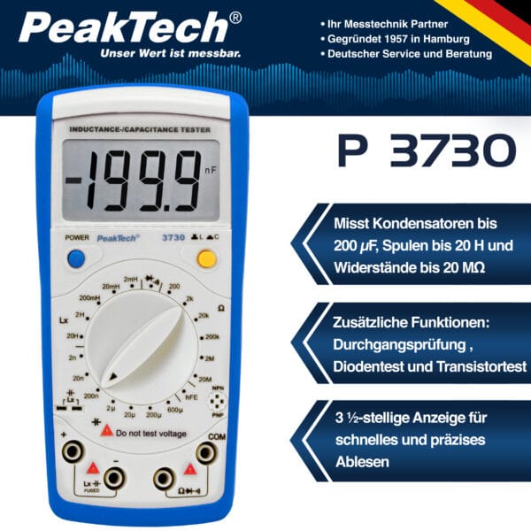 PeakTech® P 3730 Inductance / capacitance meter - Image 2