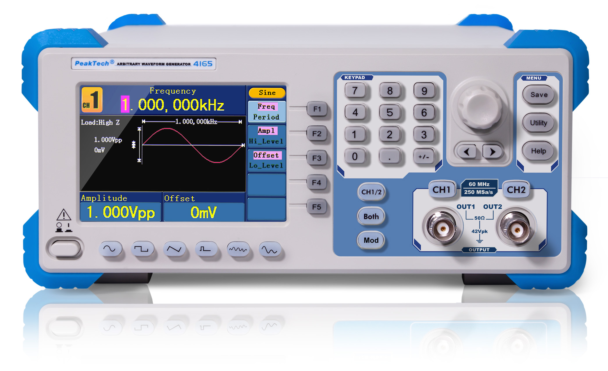 PeakTech® P 4165 2CH Arbitrary Waveform Generator