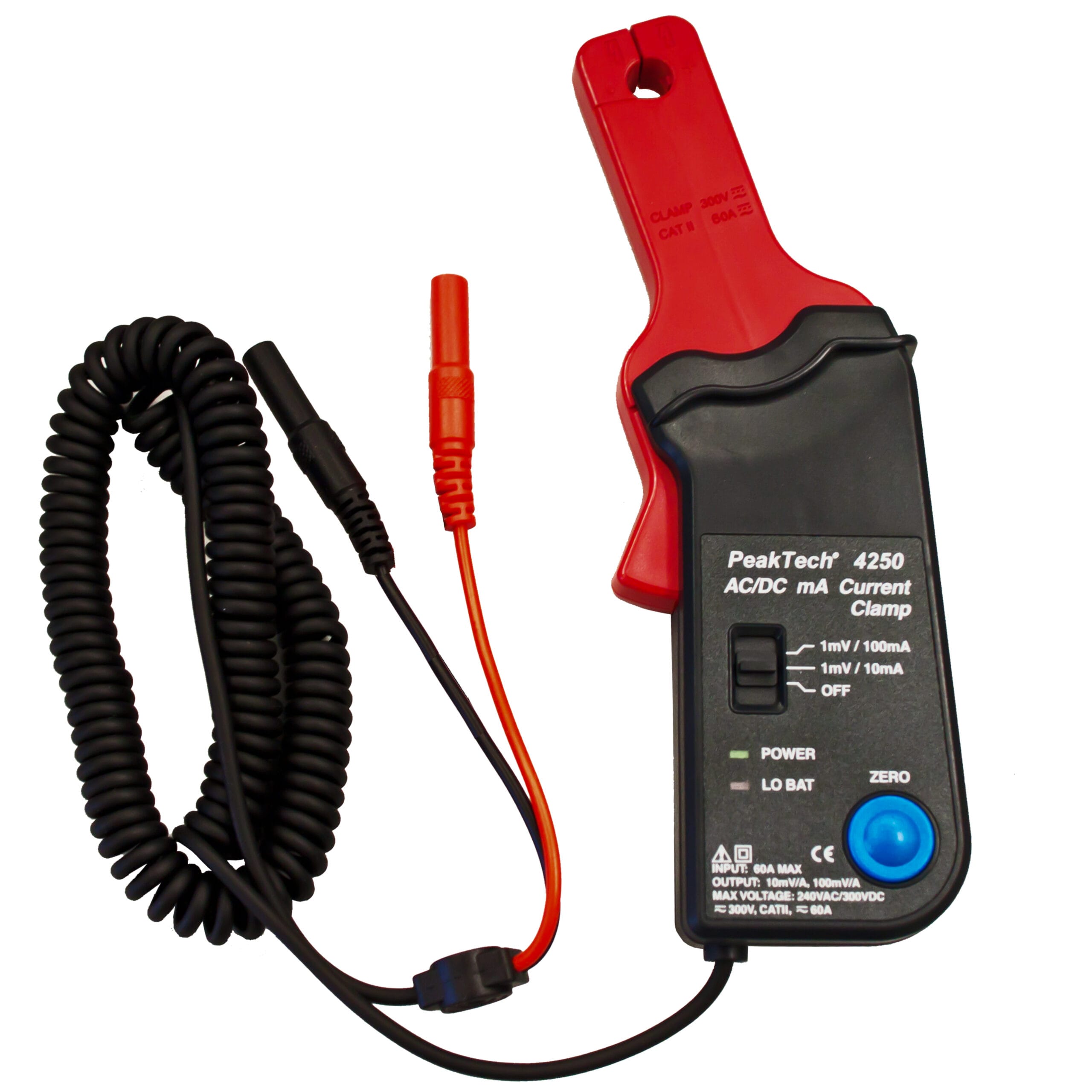 PeakTech® P 4250 Current Clamp Adapter 60 A AC/DC