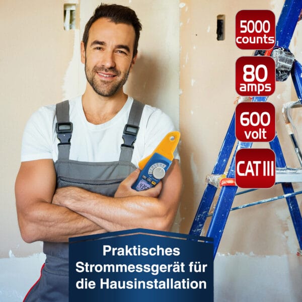 PeakTech® P 4350 TRMS Current Clamp Meter, 4.000 Counts, 80 A AC/DC - Image 4