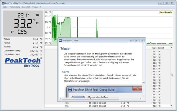 PeakTech® P 4960 IR-Thermometer; -50 … +1200°C; USB-Interface - Image 3