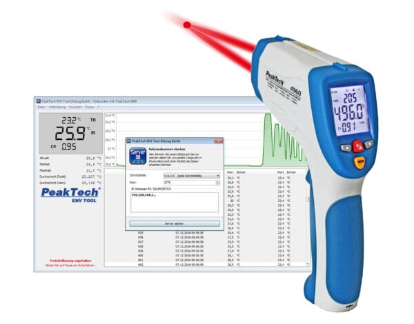 PeakTech® P 4960 IR-Thermometer; -50 … +1200°C; USB-Interface - Image 5