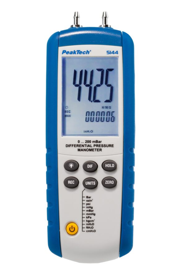 PeakTech® P 5144 Differential pressure Meter 0...200 mbar with USB - Image 4