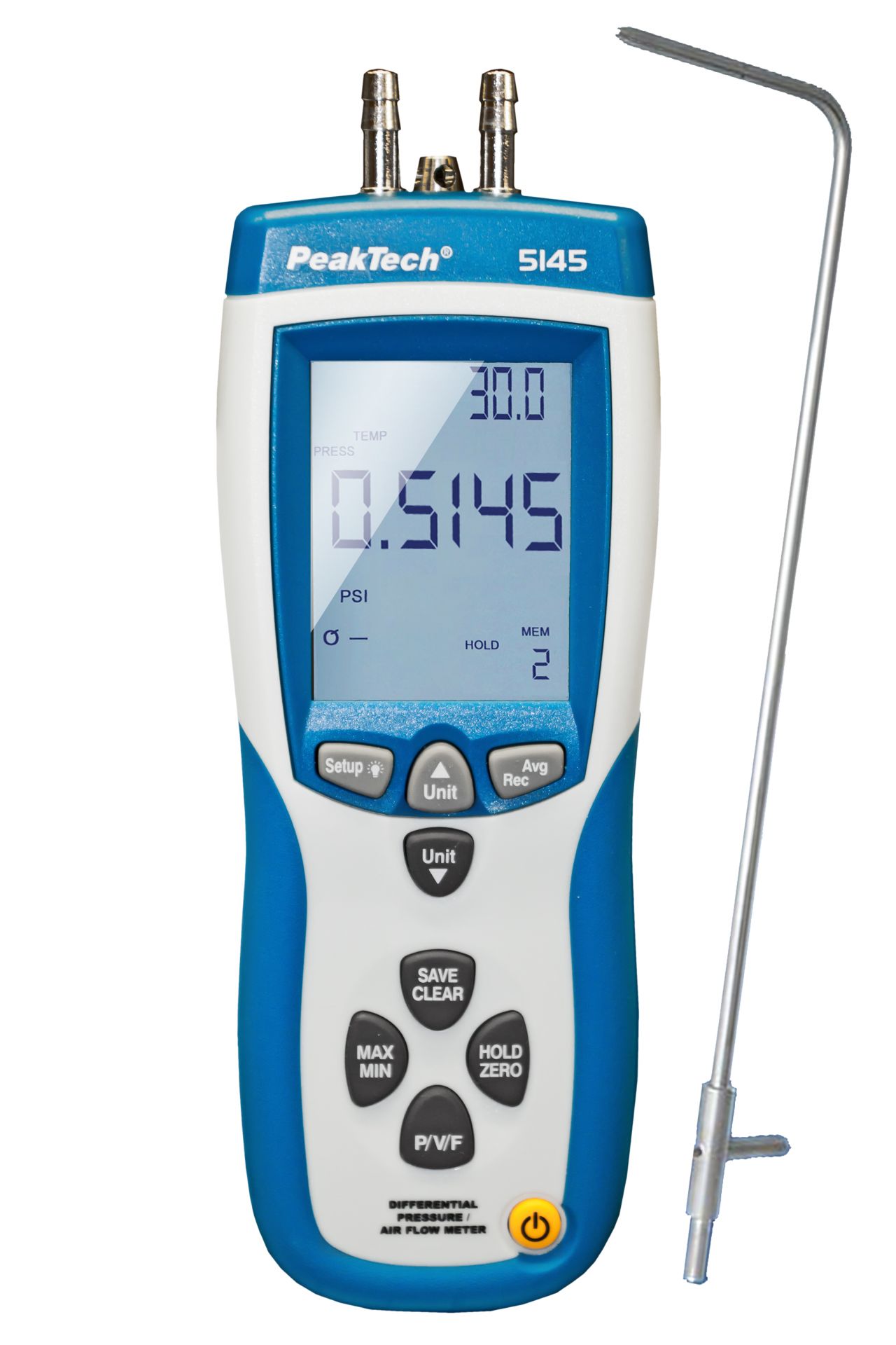 PeakTech® P 5145 Professional Pressure-Difference & Air Flow Meter