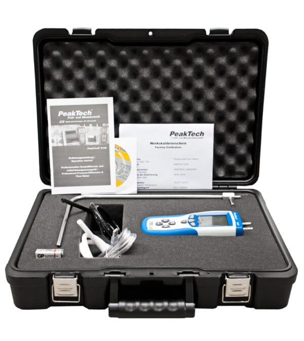PeakTech® P 5145 Professional Pressure-Difference & Air Flow Meter - Image 3