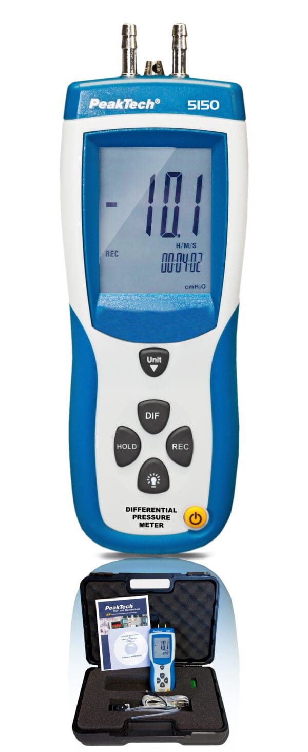 PeakTech® P 5150 Differential Pressure Meter with USB - Image 4