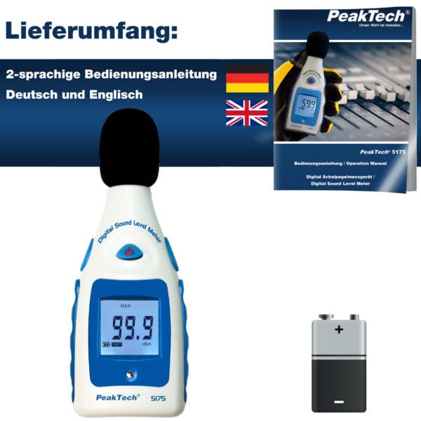 PeakTech® P 5175 Sound Level Meter, 40...130 dBA - Image 6