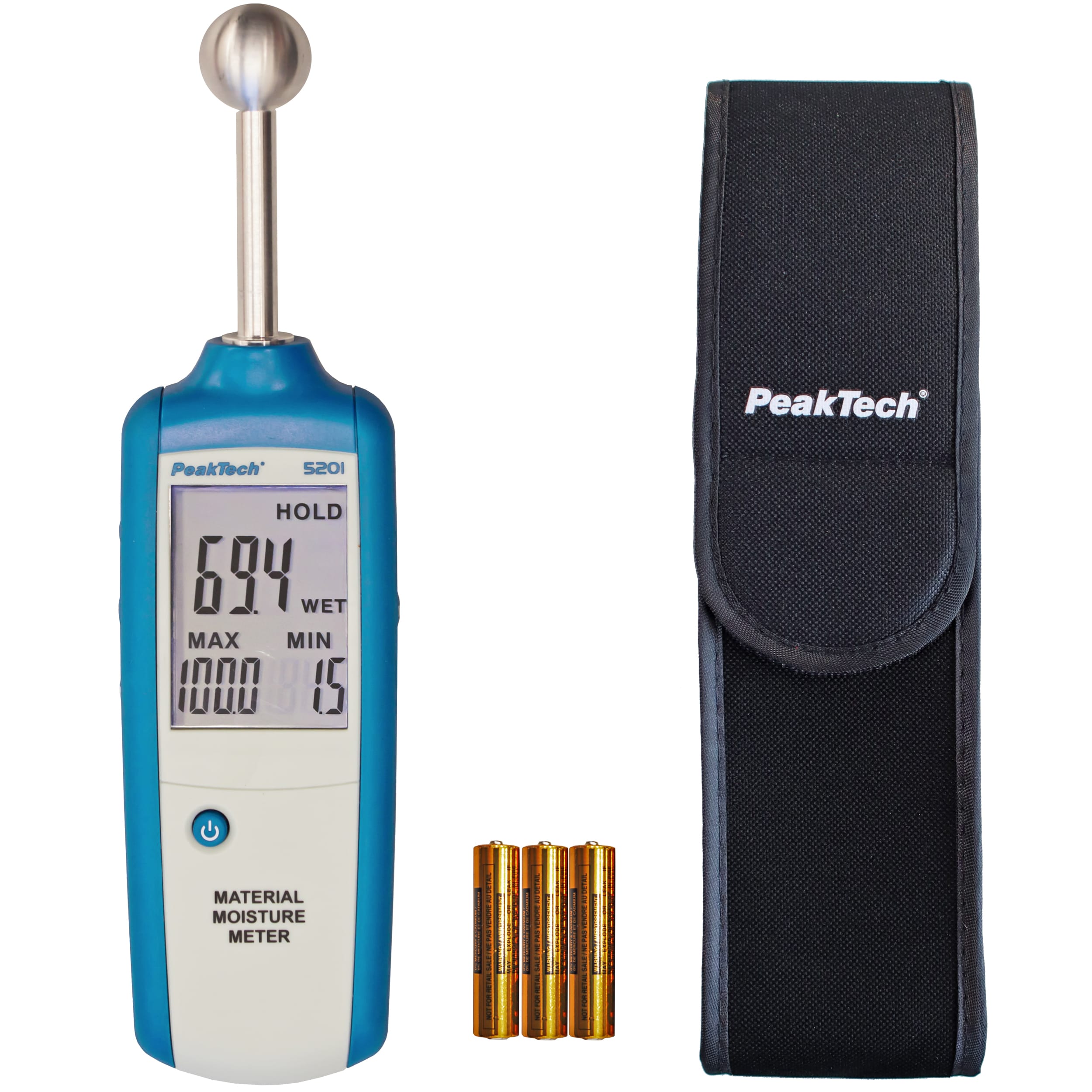 PeakTech® P 5201 Wood - and Material Moisture Meter