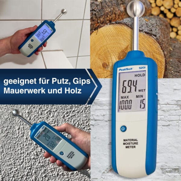 PeakTech® P 5201 Wood - and Material Moisture Meter - Image 3