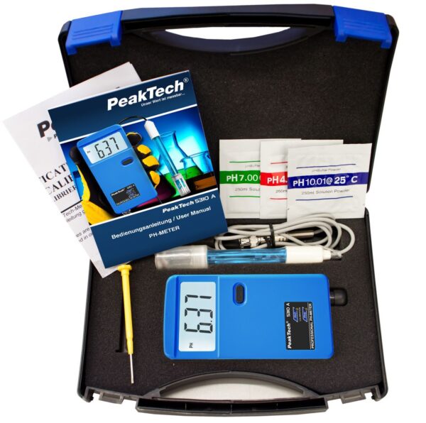peaktech® p 5310 a ph tester with external probe