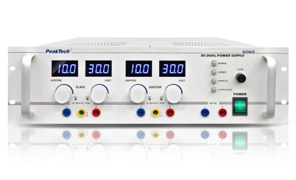 PeakTech® P 6060 Regulated dual power supply with 3 outputs