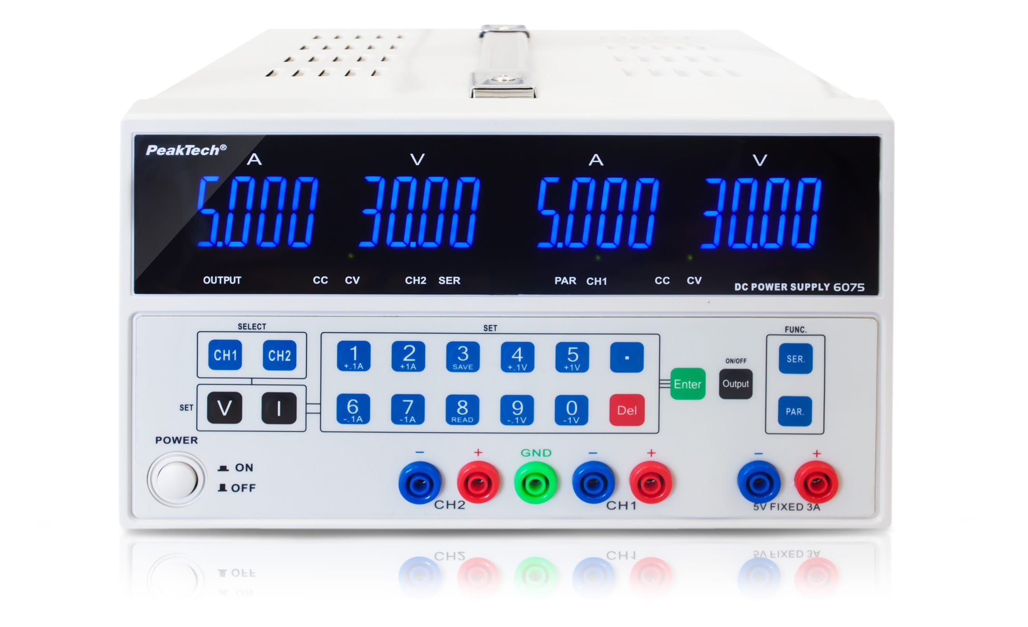 PeakTech® P 6075 Digital Laboratory Power Supply with USB