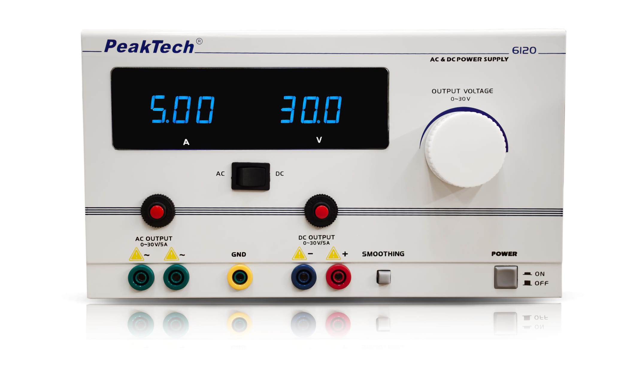 PeakTech® P 6120 AC/DC Laboratory Power Supply 0 - 30 V/5 A