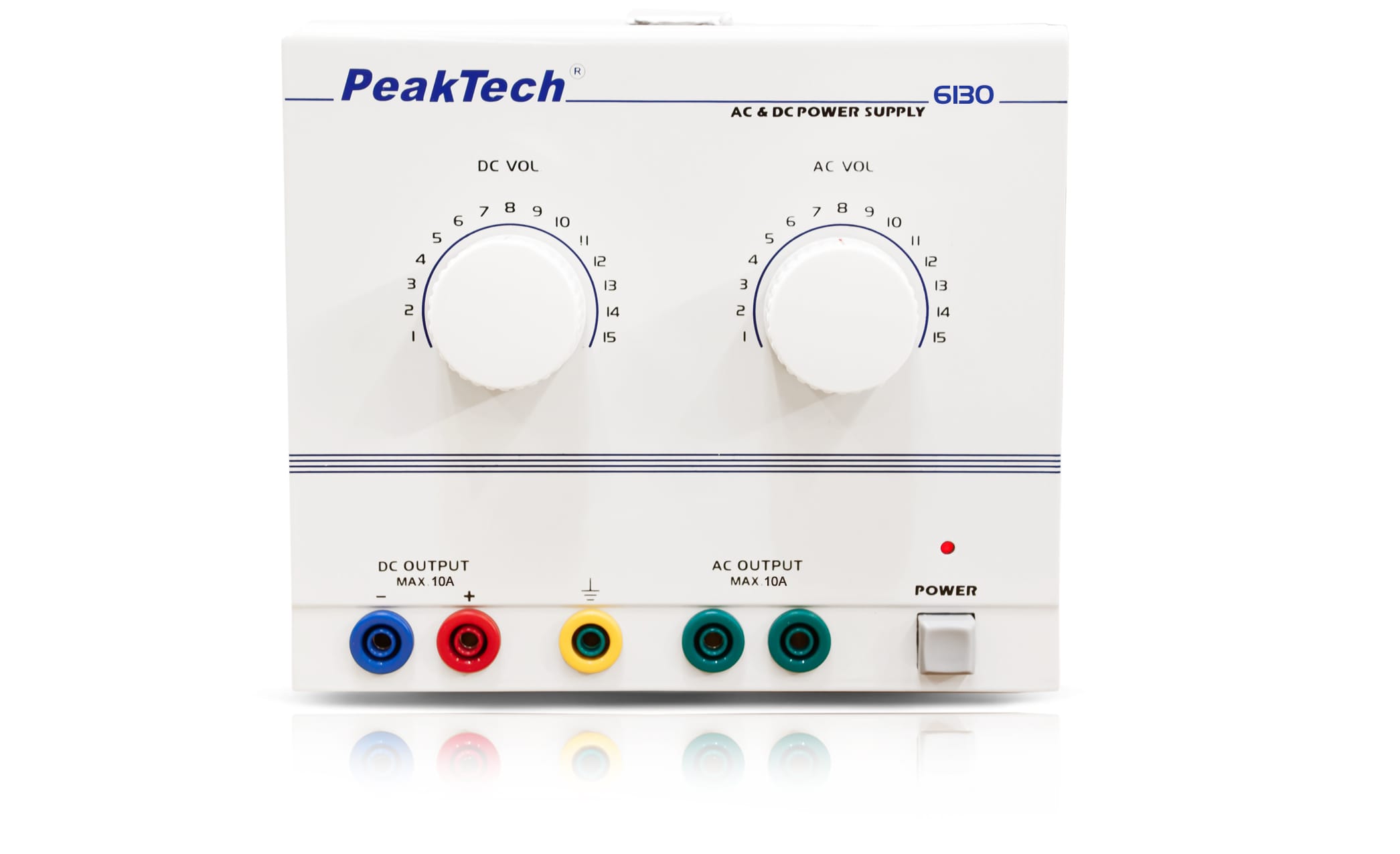 PeakTech® P 6130 AC/DC Laboratory Power Supply 1 - 15 V/10 A