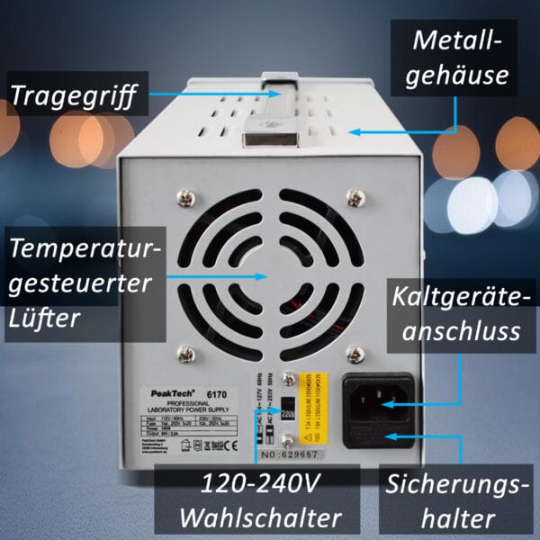 PeakTech® P 6170 Laboratory power supply 0-60 V / 0-2,5 A DC - Image 5