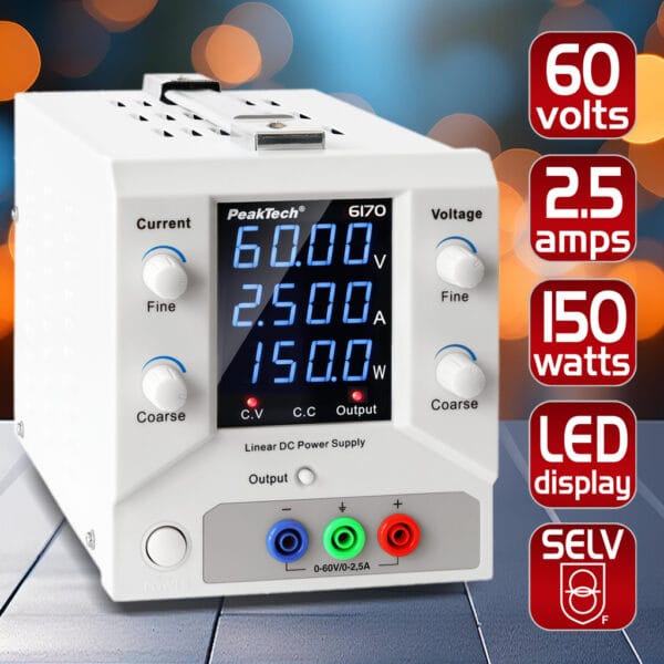 PeakTech® P 6170 Laboratory power supply 0-60 V / 0-2,5 A DC - Image 4