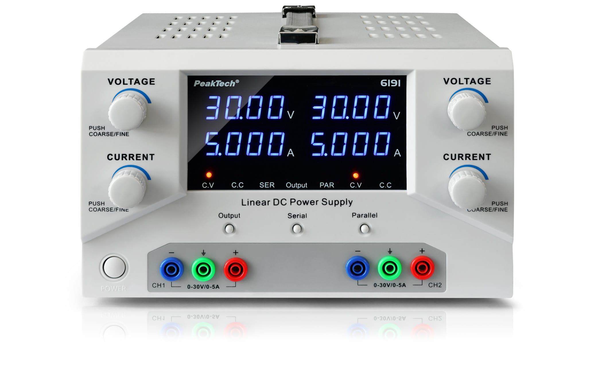PeakTech® P 6191 Laboratory power supply 2x 0-30 V / 0-5 A DC