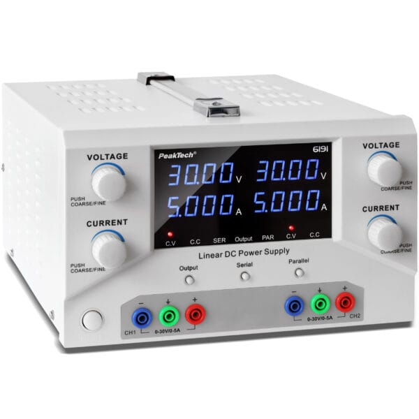 PeakTech® P 6191 Laboratory power supply 2x 0-30 V / 0-5 A DC - Image 2