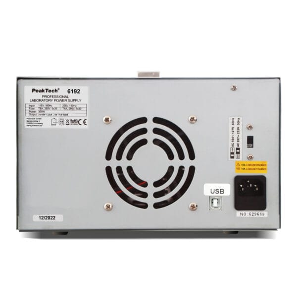 PeakTech® P 6192 Lab. power supply 2x 0-60 V / 0-2,5 A DC & USB - Image 3