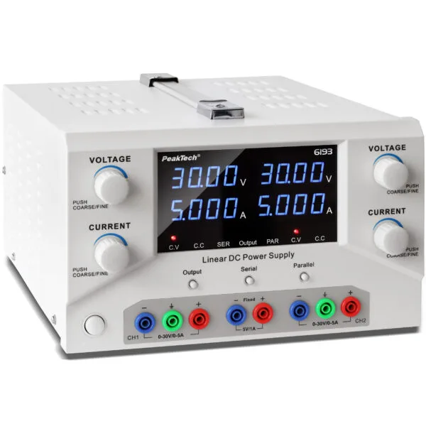 PeakTech® P 6193 Laboratory power supply 0-30 V / 0-5 A DC & USB - Image 2