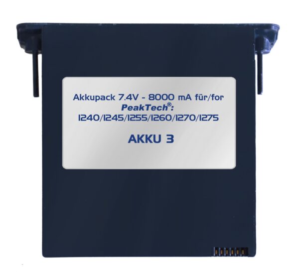 peaktech® akku 3 li po battery 7.4 v 8000 ma/h for peaktech 1240/1245/1255/1260/1270/1275