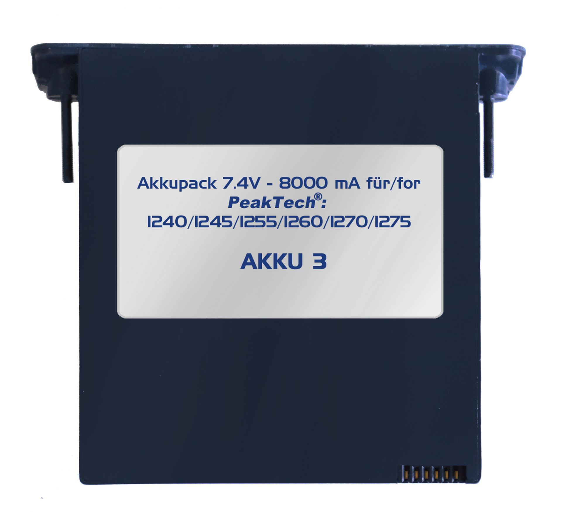 peaktech® akku 3 li po battery 7.4 v 8000 ma/h for peaktech 1240/1245/1255/1260/1270/1275