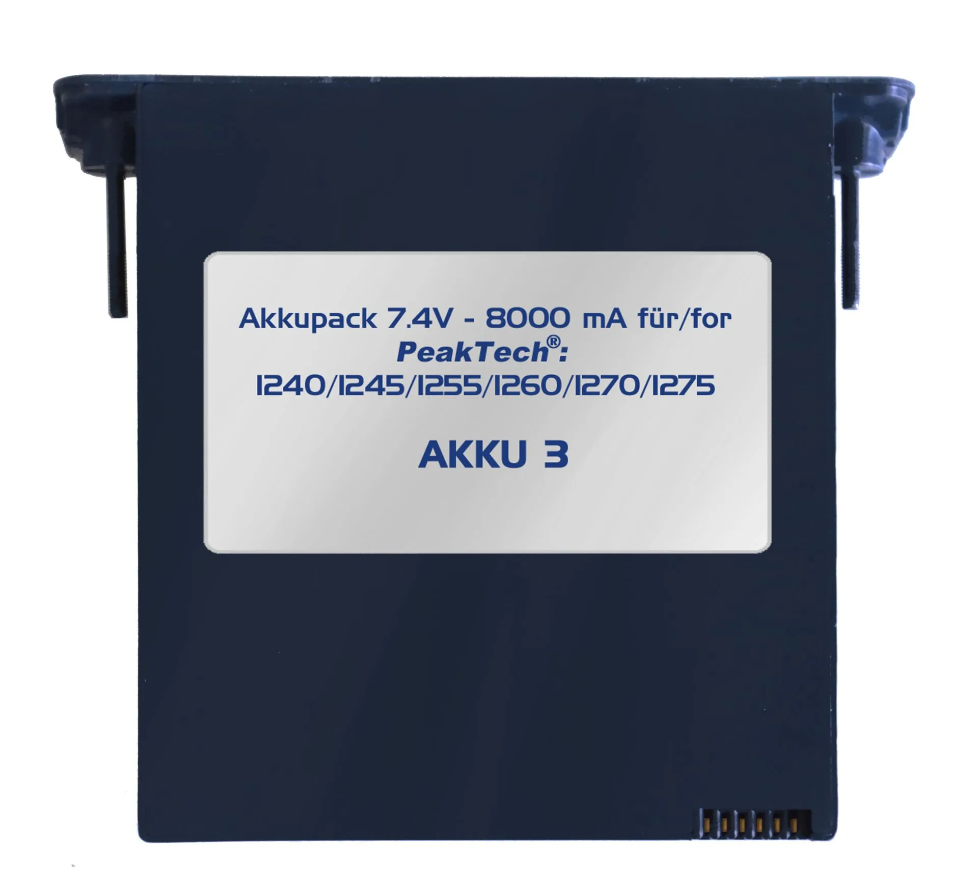 peaktech® akku 3 li po battery 7.4 v 8000 ma/h for peaktech 1240/1245/1255/1260/1270/1275