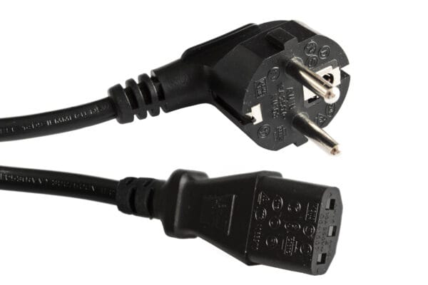 PeakTech® NK / EU-ST IEC connection cable Length: 1.5m black 10-16 A / 250 V
