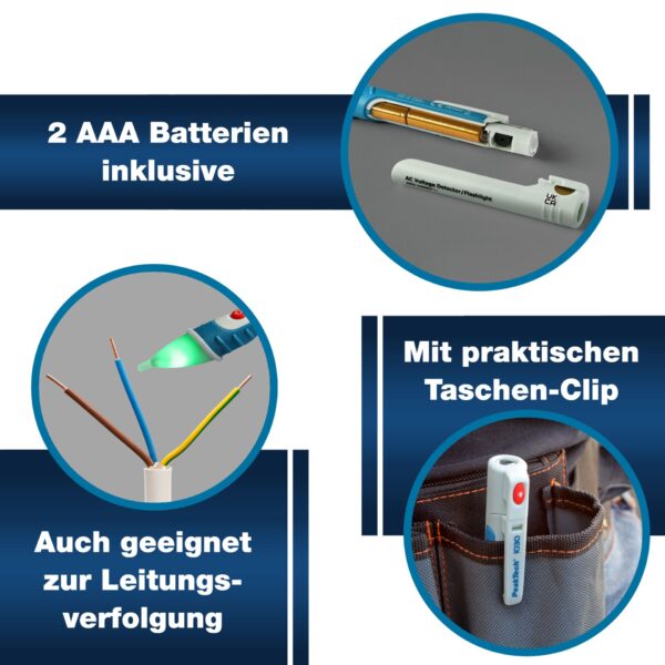 peaktech® p 1030 ac voltage detector 50 1000 v ac, non contact