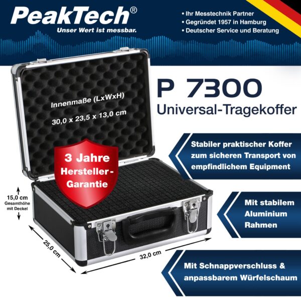 peaktech® p 7300 carrying case for measurement instruments