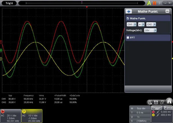PeakTech® P 1290 20 MHz / 1 CH, 100 MS/s PC oscilloscope with USB - Image 3
