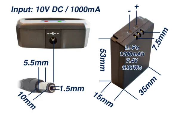 PeakTech® P 3440 BC charger and spare battery for PeakTech 3440 - Image 3