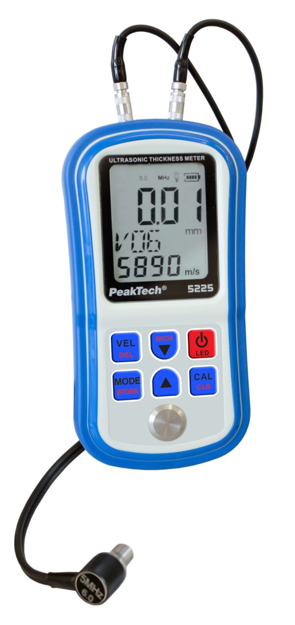 peaktech® p 5225 ultrasonic coating & material thickness meter