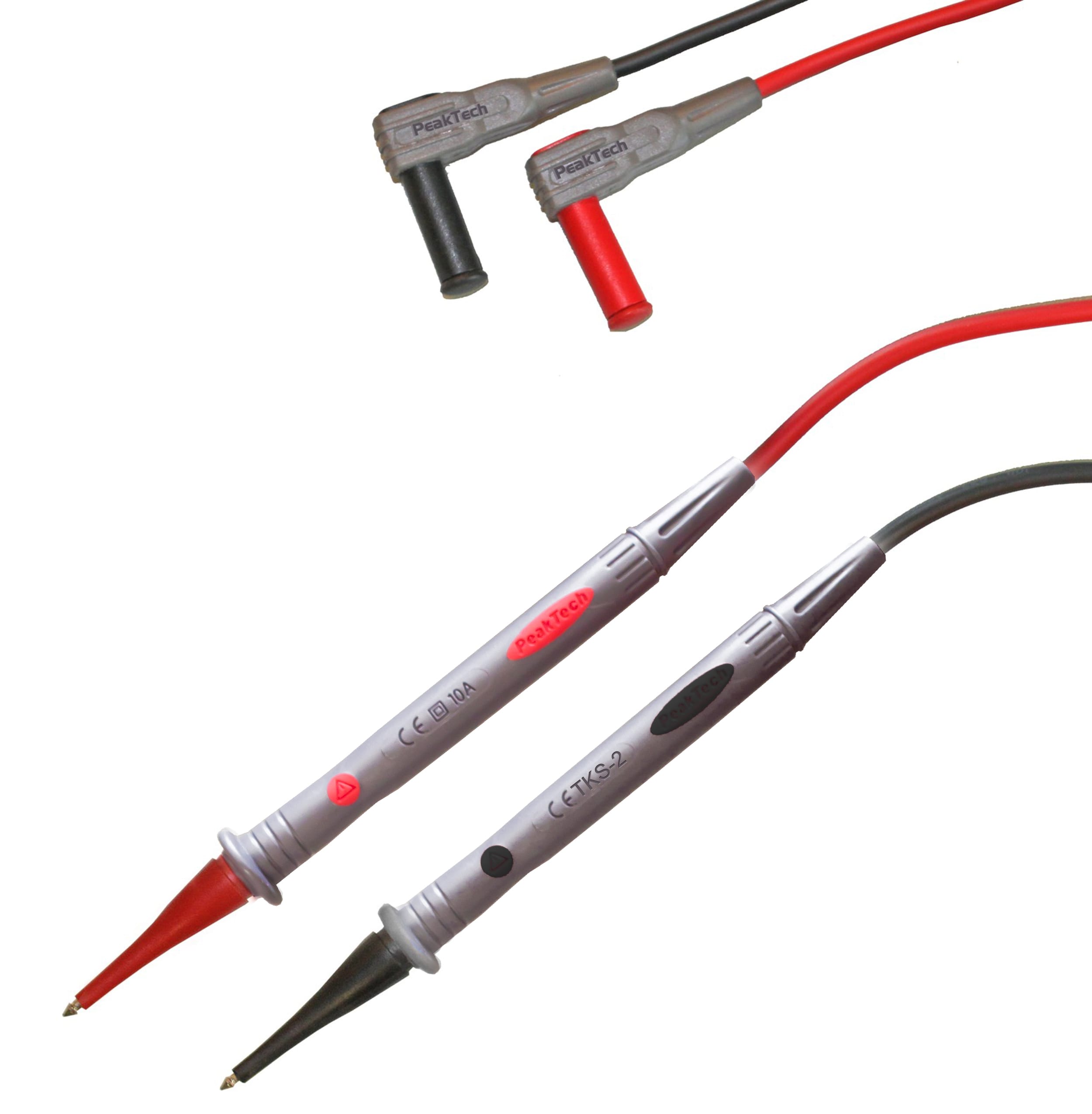 PeakTech® TKS-2 Test Leads with 2 mm probe tip