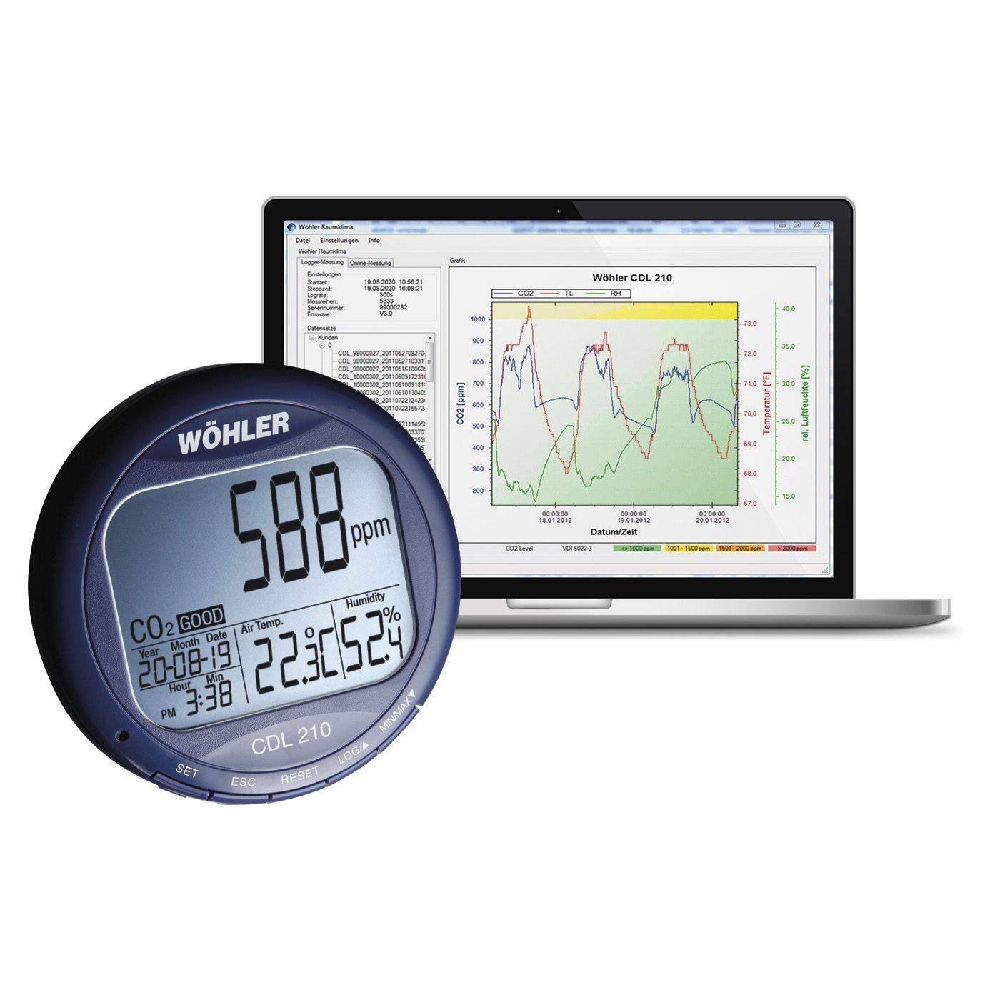 Wöhler CDL 210 CO2 Data Logger